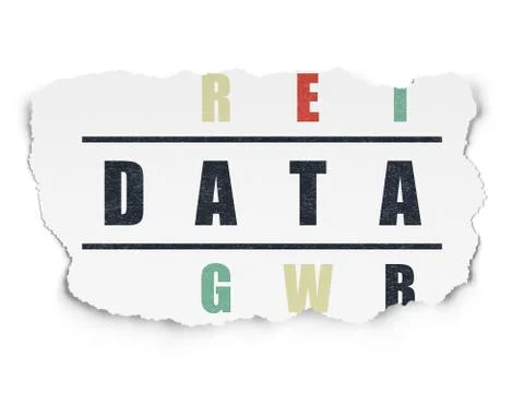 Data concept: Data in Crossword Puzzle Illustrazione stock