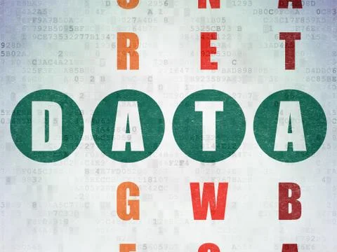 Data concept: Data in Crossword Puzzle Stockillustratie