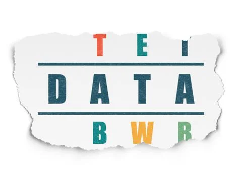 Data concept: Data in Crossword Puzzle Stockillustratie