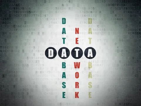 Data concept: Data in Crossword Puzzle Illustrazione stock