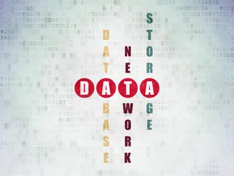 Data concept: Data in Crossword Puzzle Illustrazione stock
