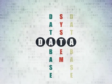 Data concept: Data in Crossword Puzzle Stockillustratie