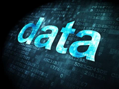 Data concept: Data on digital background Stock Illustration