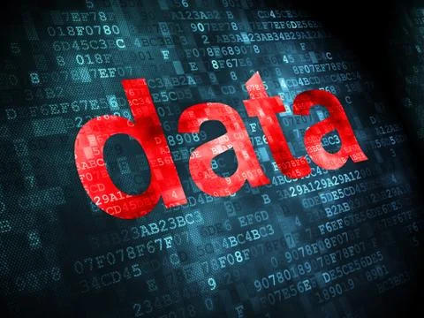 Data concept: Data on digital background Stock Illustration