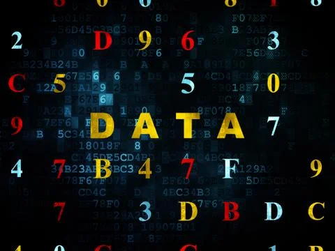 Data concept: Data on Digital background Stock Illustration