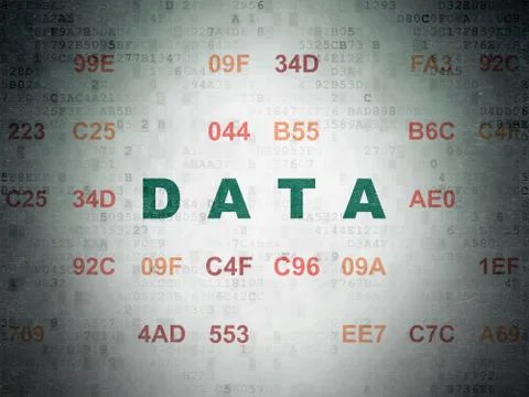 Data concept: Data on Digital Data Paper background Illustrazione stock