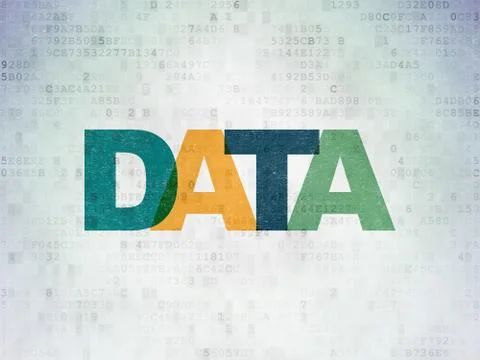Data concept: Data on Digital Data Paper background Stock Illustration