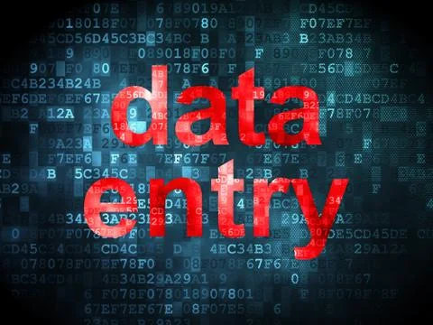 Data concept: Data Entry on digital background Stock Illustration