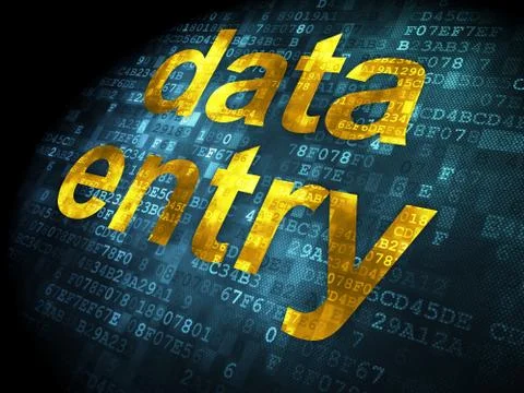 Data concept: Data Entry on digital background Stock Illustration
