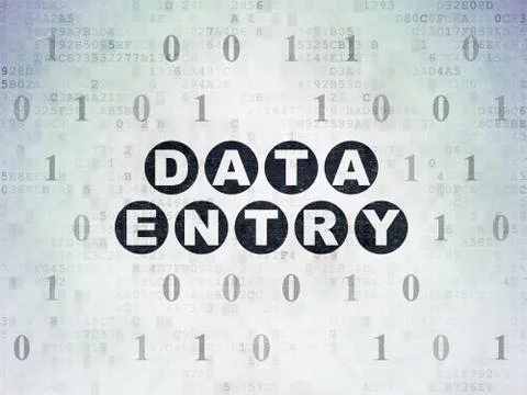 Data concept: Data Entry on Digital Paper background Illustrazione stock