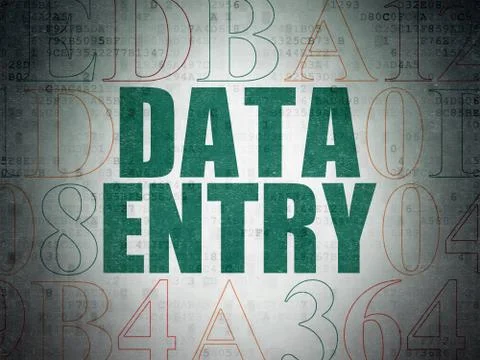 Data concept: Data Entry on Digital Data Paper background Stock Illustration