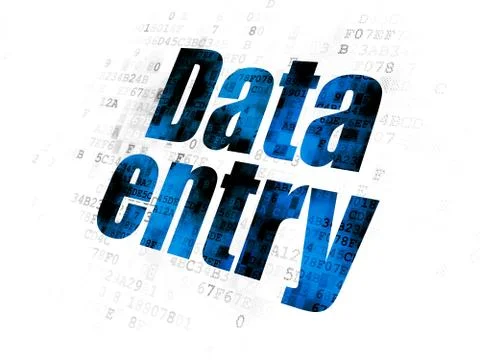 Data concept: Data Entry on Digital background Stock Illustration