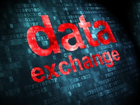 Data concept: Data Exchange on digital background Stock Illustration