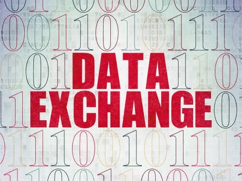 Data concept: Data Exchange on Digital Data Paper background Stock Illustration