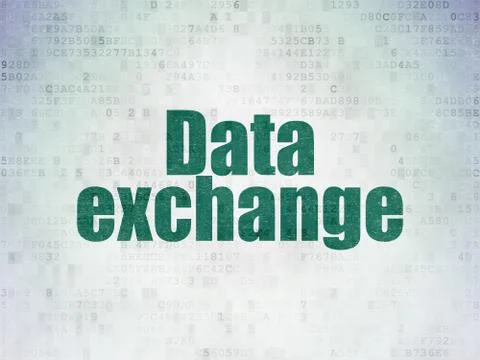 Data concept: Data Exchange on Digital Data Paper background Illustrazione stock