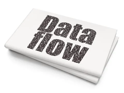 Data concept: Data Flow on Blank Newspaper background Stock Illustration