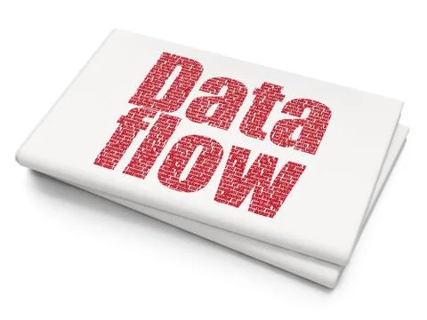 Data concept: Data Flow on Blank Newspaper background Illustrazione stock
