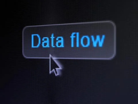 Data concept: Data Flow on digital button background Illustrazione stock