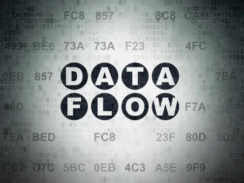 Data concept: Data Flow on Digital Data Paper background Stock Illustration