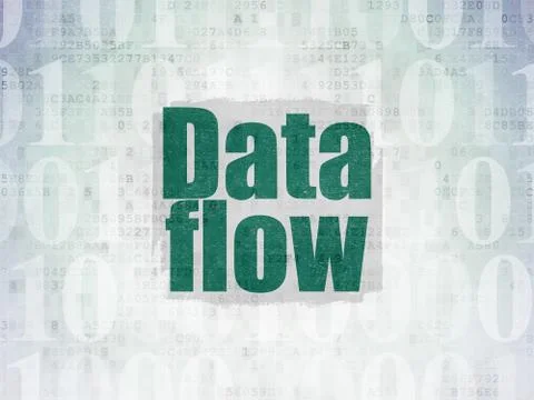 Data concept: Data Flow on Digital Data Paper background イラスト素材