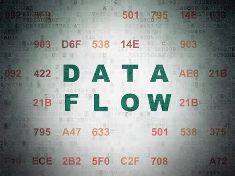 Data concept: Data Flow on Digital Data Paper background Stock Illustration