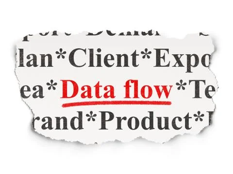 Data concept: Data Flow on Paper background Illustrazione stock