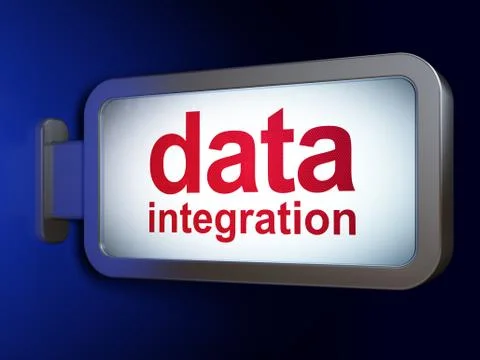 Data concept: Data Integration on billboard background Stock Illustration