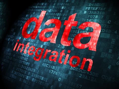 Data concept: Data Integration on digital background Illustrazione stock