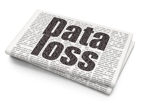 Data concept: Data Loss on Newspaper background Stock Illustration