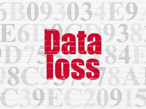Data concept: Data Loss on wall background Stock Illustration