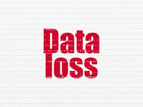 Data concept: Data Loss on wall background Illustrazione stock