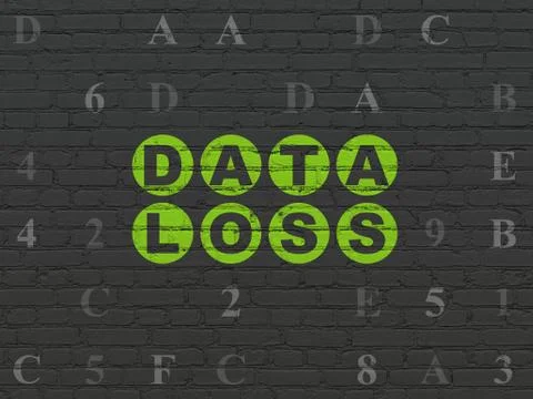 Data concept: Data Loss on wall background Illustrazione stock