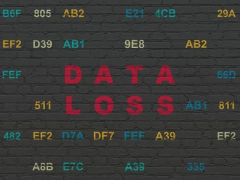 Data concept: Data Loss on wall background Illustrazione stock