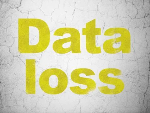 Data concept: Data Loss on wall background Stock Illustration