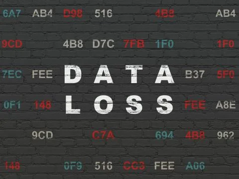 Data concept: Data Loss on wall background Stock Illustration