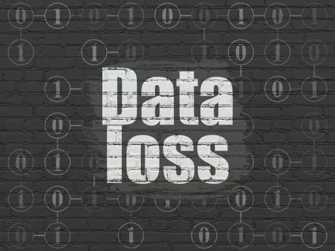 Data concept: Data Loss on wall background Stockillustratie