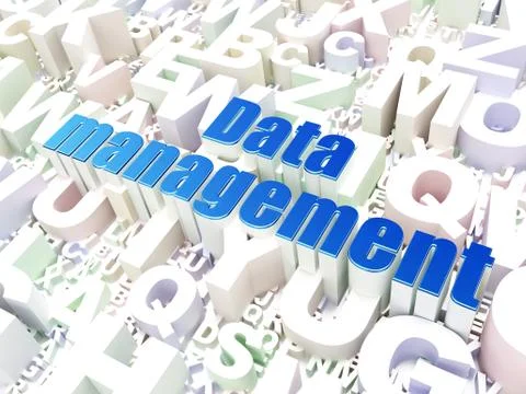 Data concept: Data Management on alphabet background Stock Illustration