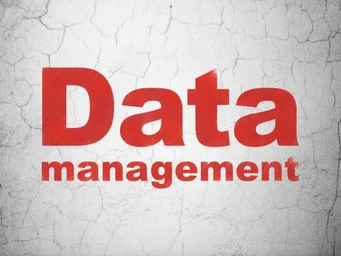 Data concept: Data Management on wall background Illustrazione stock