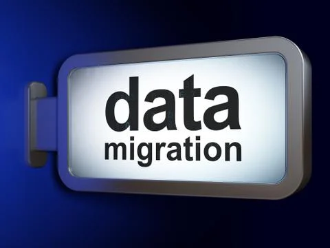 Data concept: Data Migration on billboard background Stock Illustration