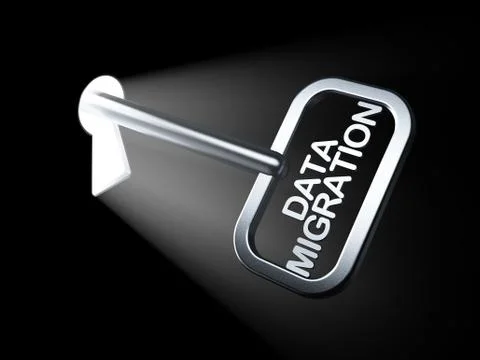 Data concept: Data Migration on key Stockillustratie