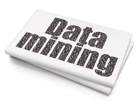 Data concept: Data Mining on Blank Newspaper background Stock Illustration