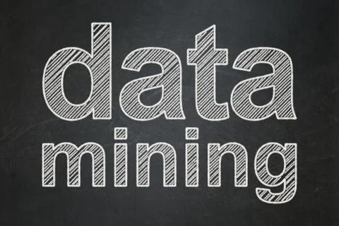 Data concept: Data Mining on chalkboard background Illustrazione stock