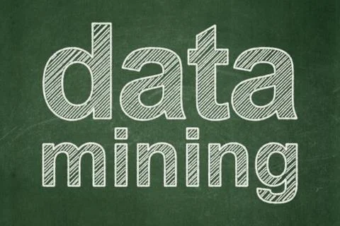 Data concept: Data Mining on chalkboard background Illustrazione stock