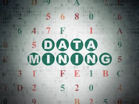 Data concept: Data Mining on Digital Paper background Stock Illustration