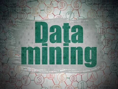 Data concept: Data Mining on Digital Paper background Stock Illustration