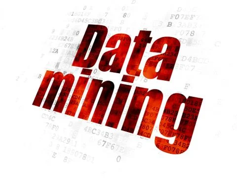 Data concept: Data Mining on Digital background Stockillustratie
