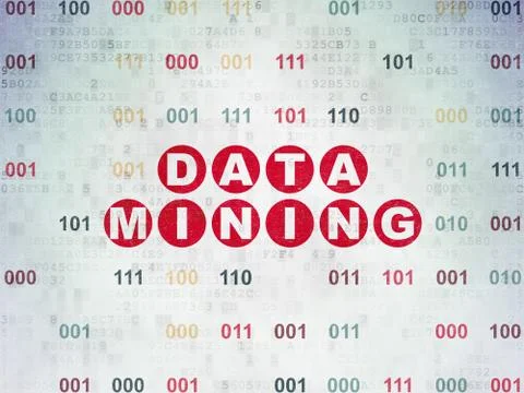 Data concept: Data Mining on Digital Data Paper background 스톡 일러스트