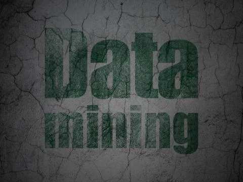 Data concept: Data Mining on grunge wall background Stock Illustration