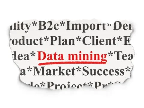 Data concept: Data Mining on Paper background 스톡 일러스트