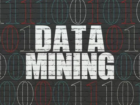 Data concept: Data Mining on wall background Illustrazione stock